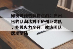 kaiyun-关于橄榄球预选赛焦点战：庐州迅豹队淘汰对手庐州巨龙队，外线火力全开。教练团队居功至伟的信息
